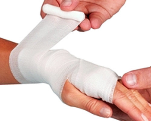 Gauze Bandage Elastic médico respirável viscoso azul