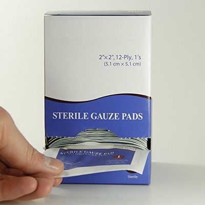 Compressa 100% estéril do algodão Gauze Pads médico 19x15