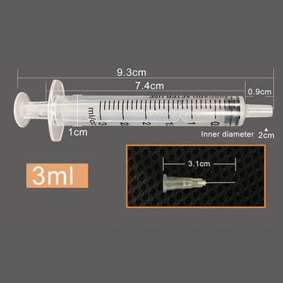 Seringas plásticas descartáveis e agulhas de ISO13485 23g 3ml