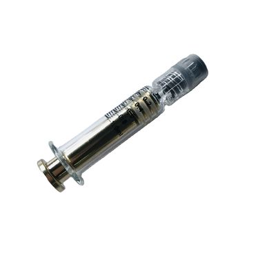 seringa 1ml de vidro médica descartável com metal Rod do fechamento de Luer