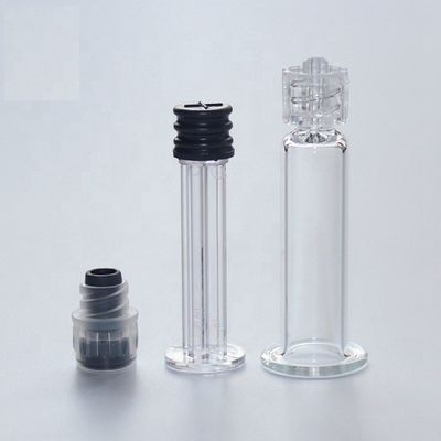 Seringa de vidro preenchida 1cc de Luer fechamento transparente