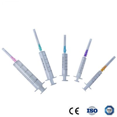 Seringas de 2 partes e agulhas da seringa plástica do deslizamento de 5ml Luer