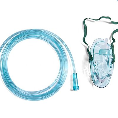 Máscara de oxigênio descartável médica do PVC do ISO do CE com tubulação