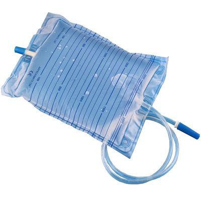 Saco médico da drenagem da urina, saco descartável 2000ml da urina com válvula do parafuso