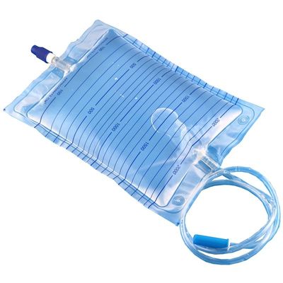 Saco médico da drenagem da urina, saco descartável 2000ml da urina com válvula do parafuso