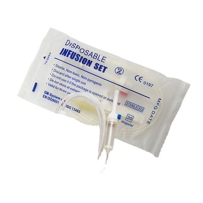 grupos 2m descartáveis da infusão de 1.35m 1.5m, grupo médico da infusão com agulha