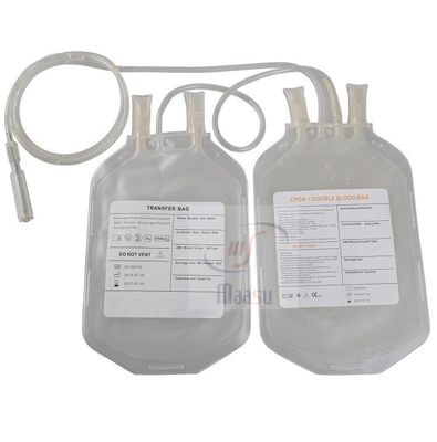 Sacos de coleção adultos estéreis do sangue, saco do sangue do dobro CPDA-1