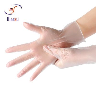 Luvas descartáveis médicas do exame do vinil do anti vírus