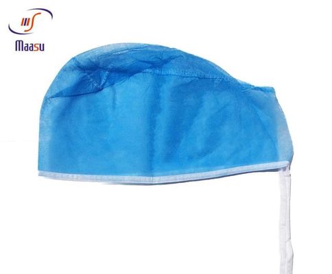 Doutor cirúrgico descartável protetor médico não tecido Cap With Tie do desgaste 20gsm