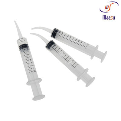 seringa curvada dental médica da irrigação 12cc descartável