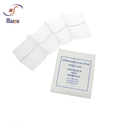 Absorvente 100% forte do algodão descartável médico macio de Gauze Pad