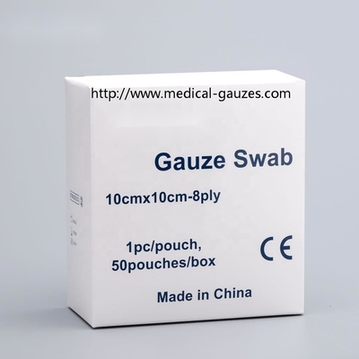 Borda dobrada/desdobrada Gauze Pads Individual Paper Packaging médico