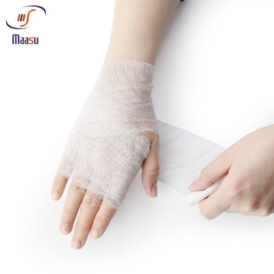 Atadura elástica médica Mesh Style branco do algodão respirável