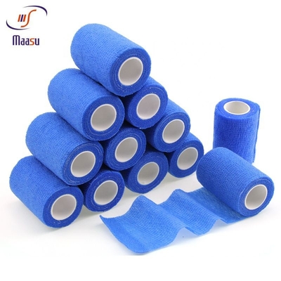 Gauze Bandage Elastic médico respirável viscoso azul
