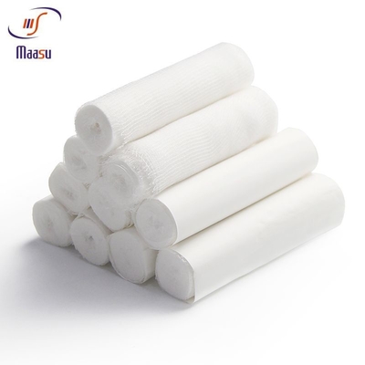 Algodão 100% branco puro da malha da atadura médica respirável do esporte