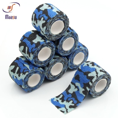 Teste padrão azul Gauze Bandage Pure Cotton High médico do fundo respirável